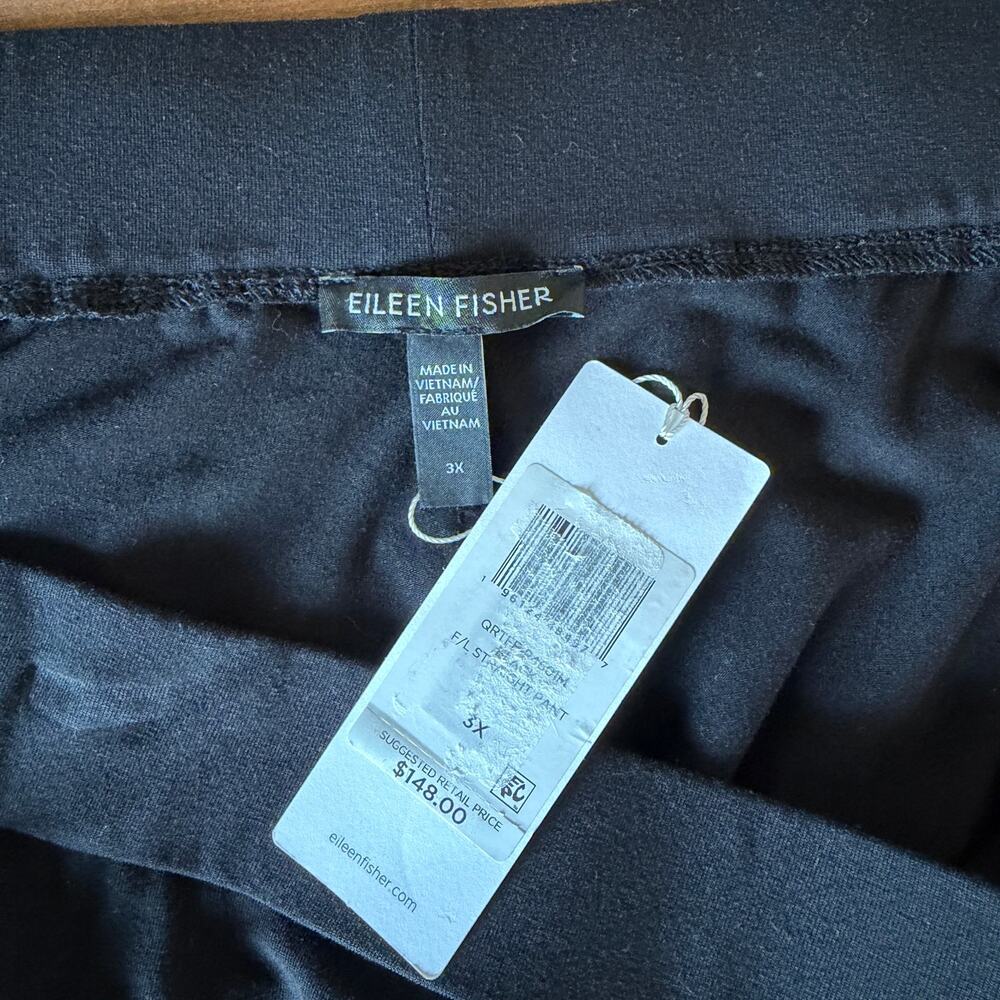 Eileen Fisher Lyocell Stretch Jersey Straight Pull-On Pants Women's 3X - Picture 7 of 10